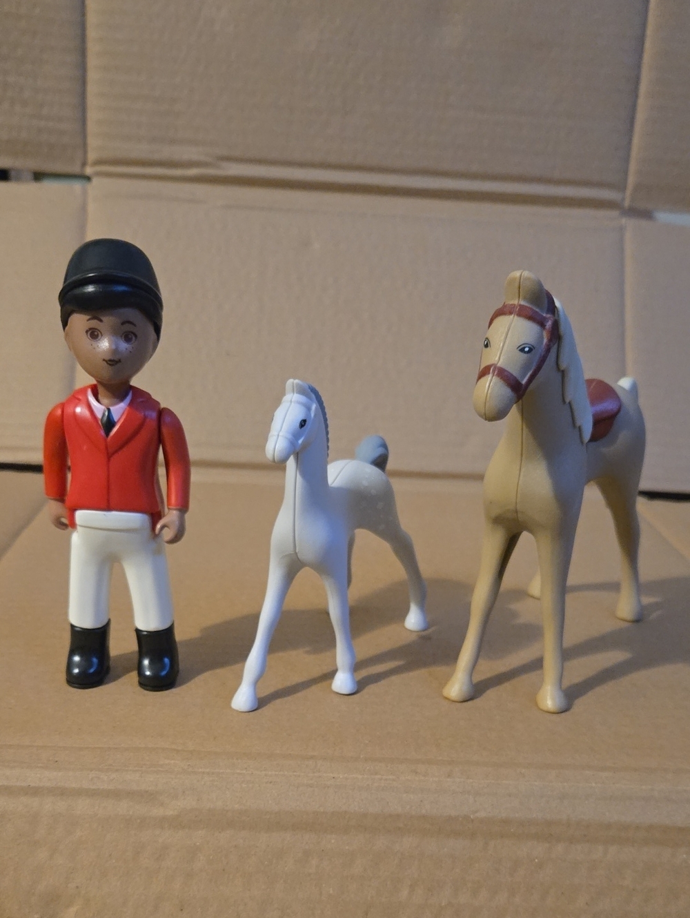 Vintage 90s Little Tikes Dollhouse Accessories - Jockey & Horses #2